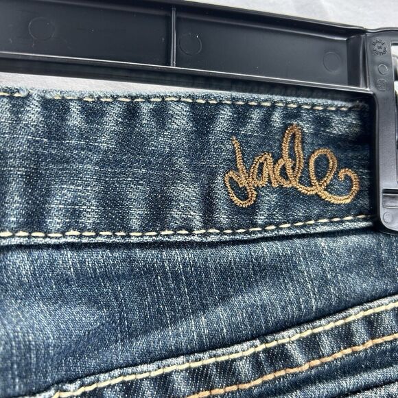 Jade Jeans Bootcut Juniors Size 7 Embroidered Logo 27 x 32 Cotton Spandex Blend - Picture 10 of 13